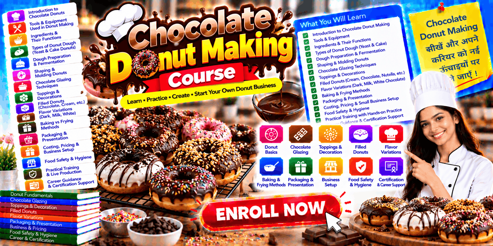 Chocolate Donut Making Course